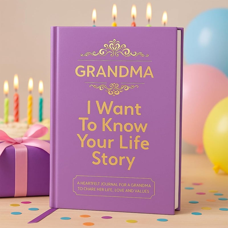 XKFCFC Grandma I Want to Know Your Life Story Journal (Hardcover):Sentimental Gifts for Women – Perfect for Birthday, Thanksgiving Day, Mothers Day & Christmas - Image 5
